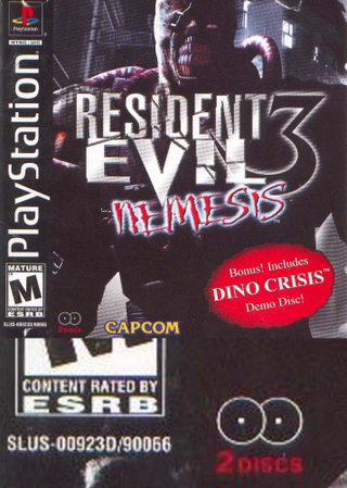 Boxart for the PS1 version of Nemesis. Enlarged for your reading pleasure.Thanks to Moby Games.